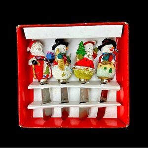 Stainless Steel Christmas Holiday Santa Snowman Cheese Spreader